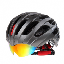 贝斯卡自行车头盔眼镜一体成型头盔带眼镜山地车头盔骑行装备男女BC-010
